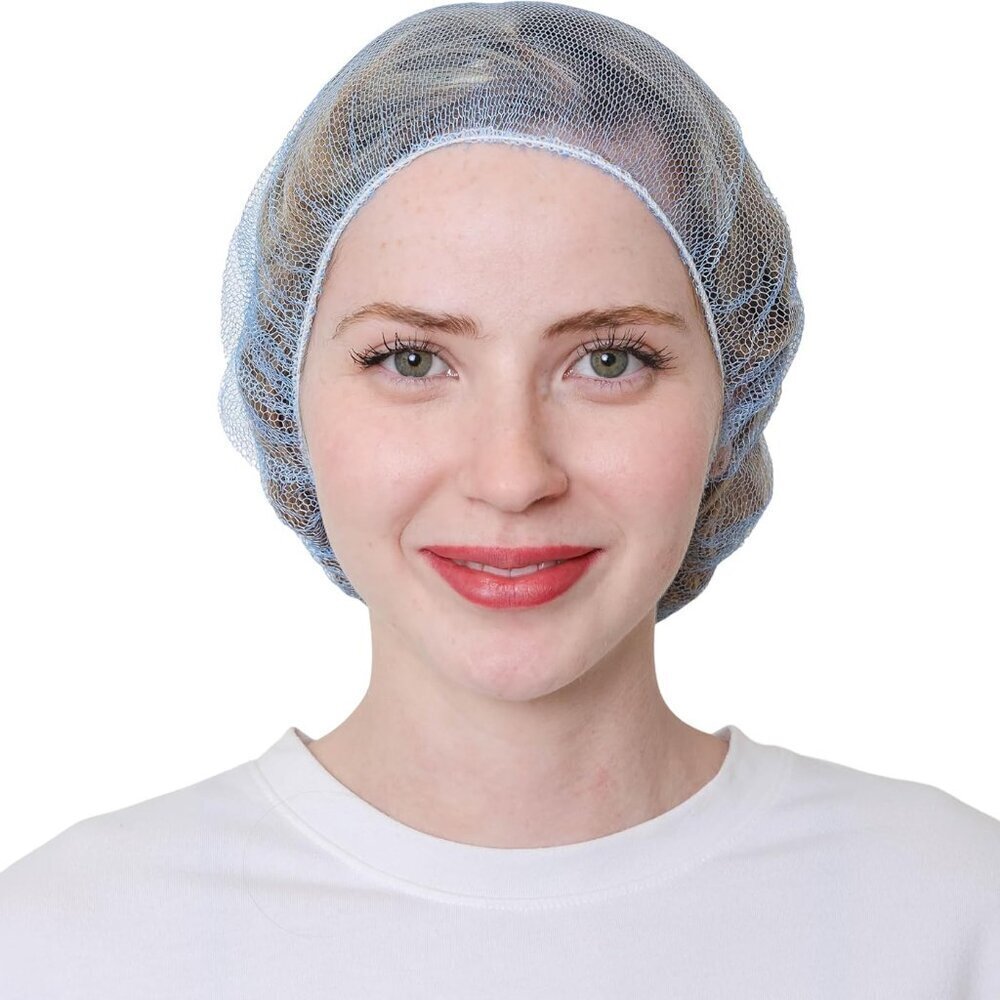 Disposable Honeycomb Nylon Hair Nets 28 Inch Breathable Full Coverage